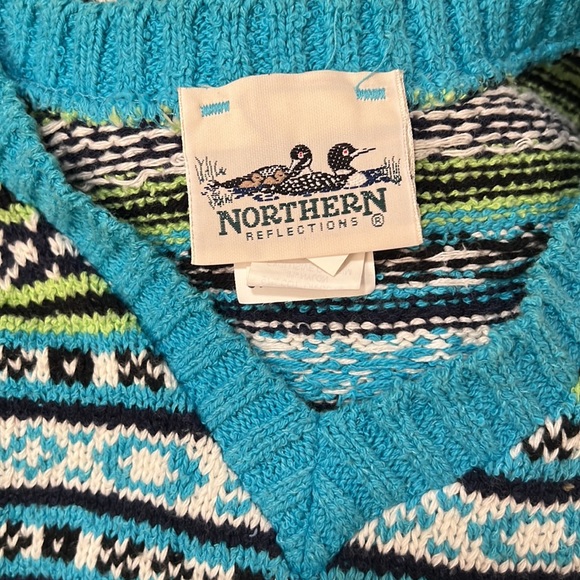 ⚡️SOLD⚡️ VINTAGE 90s Nordic Style Knitted Sweater Vest - Picture 6 of 7